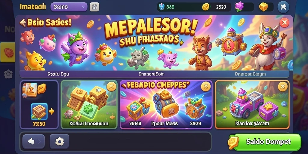 Tampilan awal permainan yang menarik dan futuristik.