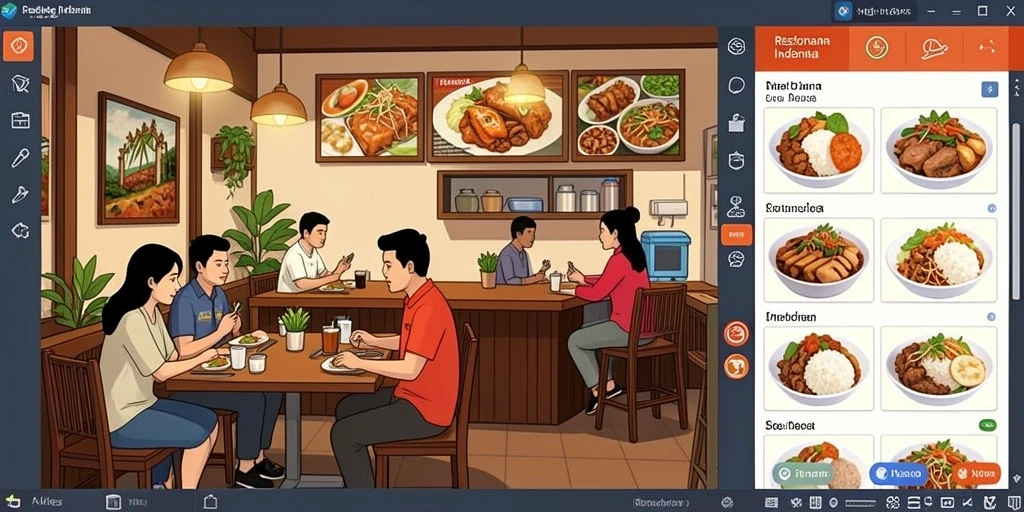 Tampilan menu utama yang user-friendly.